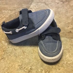 Blue boat shoes